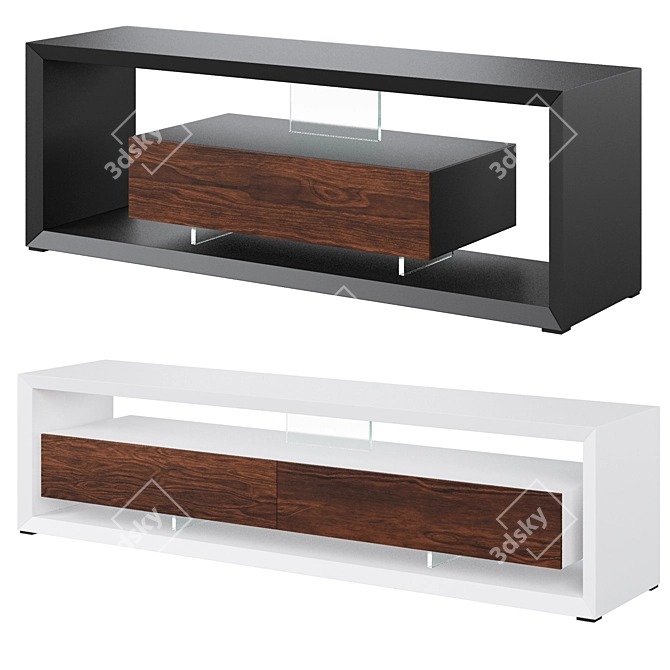 Sleek TV Cabinet: Boxer by Cattelan Italia 3D model image 2