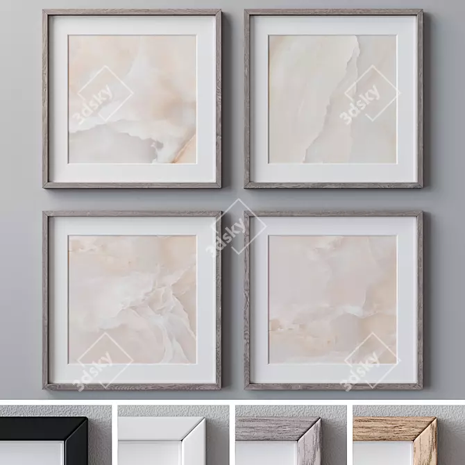 Versatile Set of Wall Paintings 3D model image 2