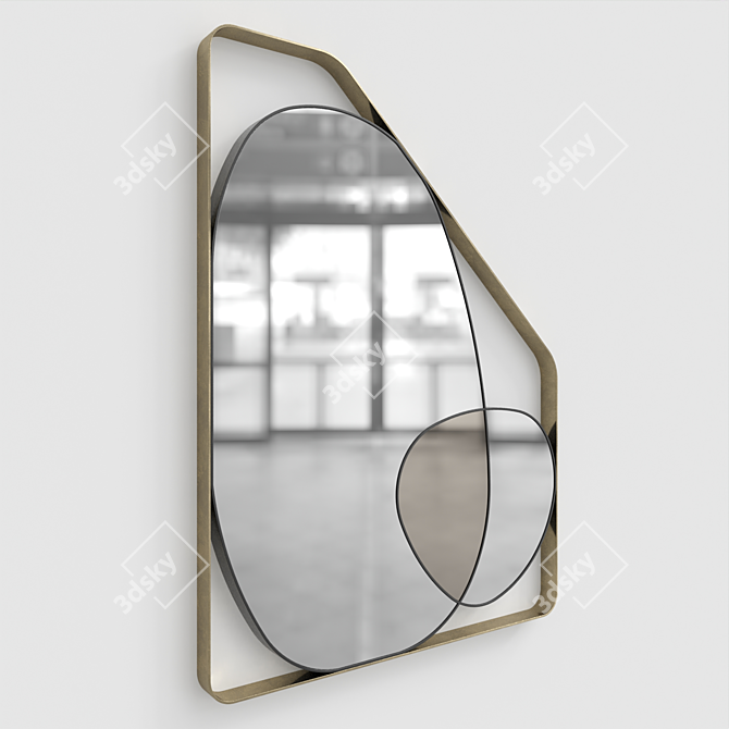 Elegant Marioni Landscape Mirror 3D model image 2