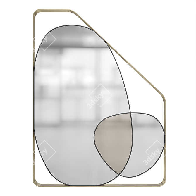 Elegant Marioni Landscape Mirror 3D model image 4