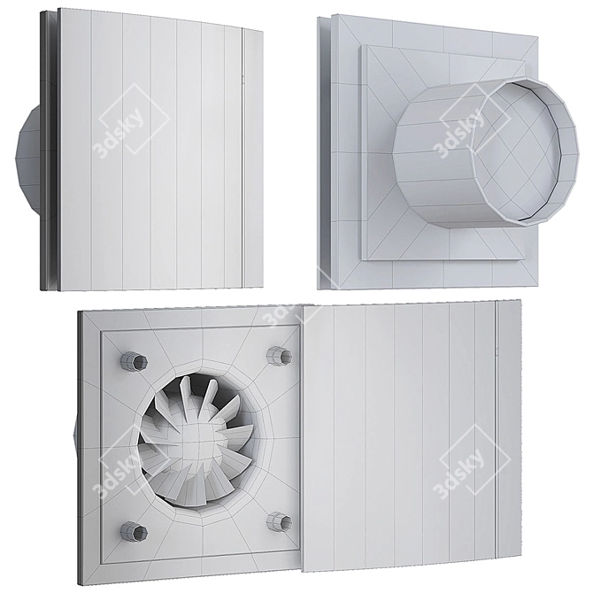 Soler & Palau Exhaust Fan: Stylish, Silent, and Reliable 3D model image 7