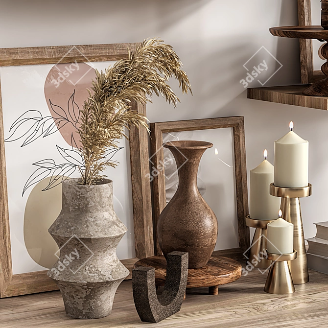 Modern Decorative Shelf: Stylish and Functional 3D model image 3