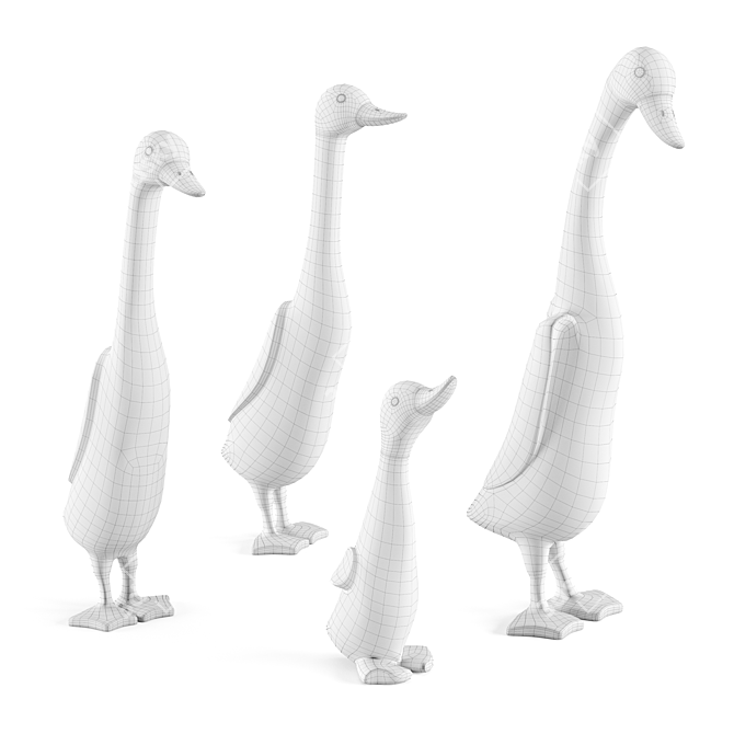 Perri Gold Duck: Stylish and Versatile Home Decor 3D model image 3