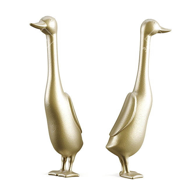 Perri Gold Duck: Stylish and Versatile Home Decor 3D model image 5