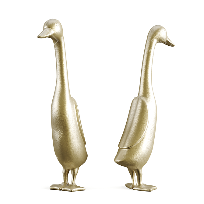 Perri Gold Duck: Stylish and Versatile Home Decor 3D model image 6