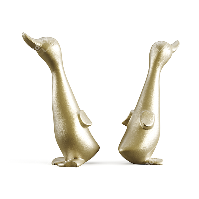 Perri Gold Duck: Stylish and Versatile Home Decor 3D model image 7