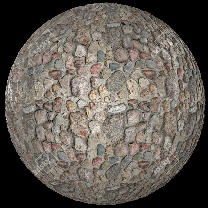 Seamless Stone Wall Texture 4k 3D model image 3