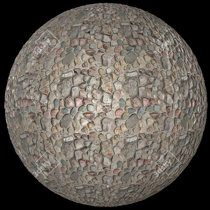 Seamless Stone Wall Texture 4k 3D model image 4