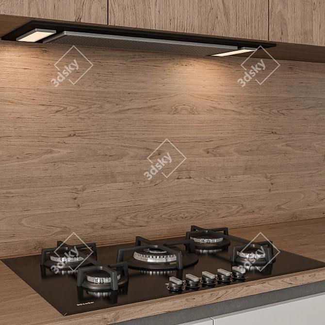 Modern Wood & White 72 - Kitchen Elegance 3D model image 2