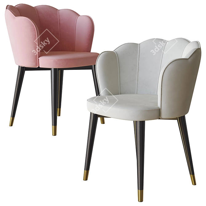 Elegant Bristol Dining Chair 3D model image 3