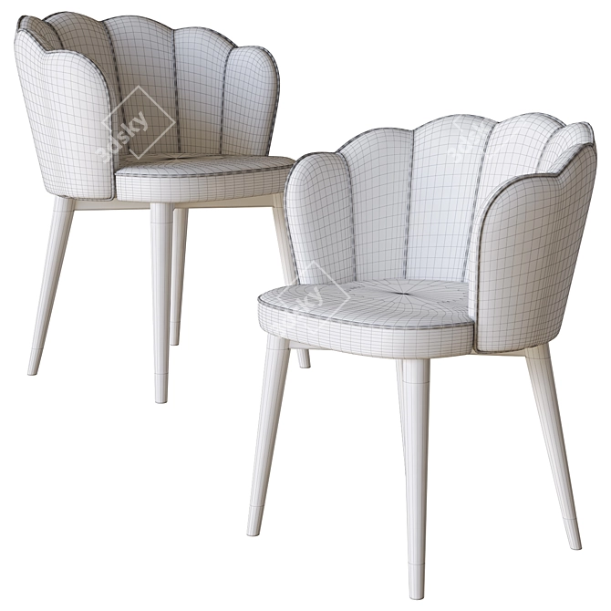 Elegant Bristol Dining Chair 3D model image 4