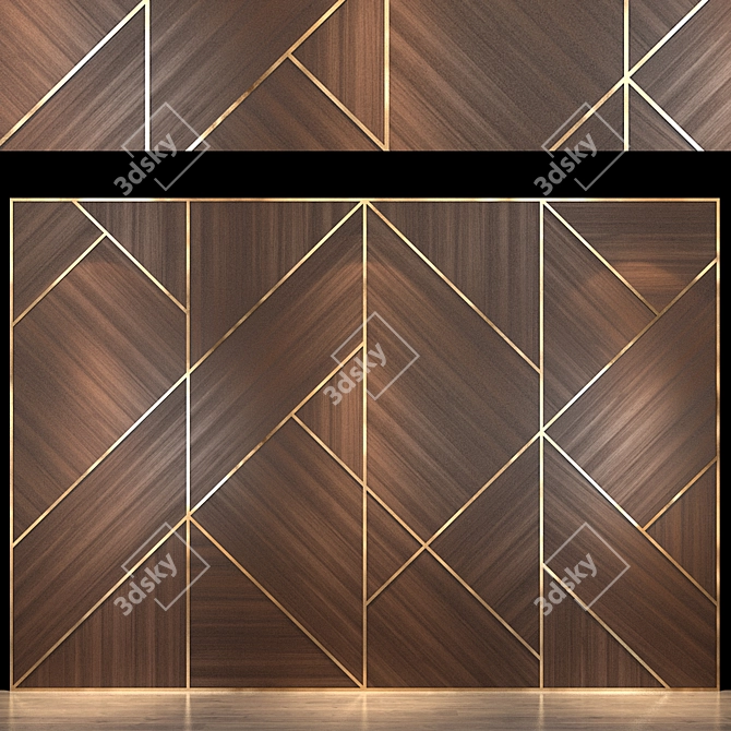 Elegant Wall Panel 73 3D model image 1