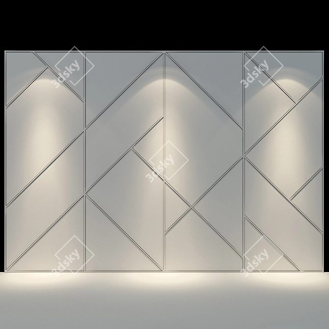 Elegant Wall Panel 73 3D model image 2