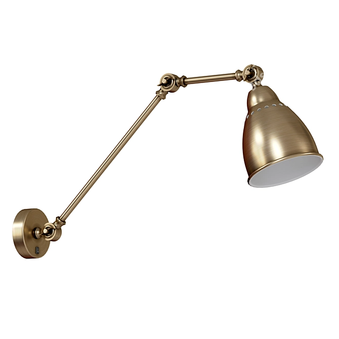 Industrial Wall Lamp with Switch 3D model image 2