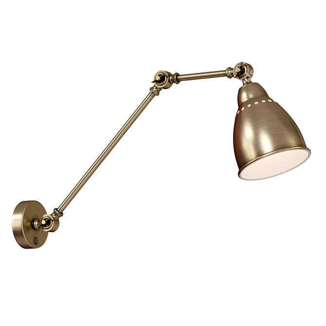 Industrial Wall Lamp with Switch 3D model image 3