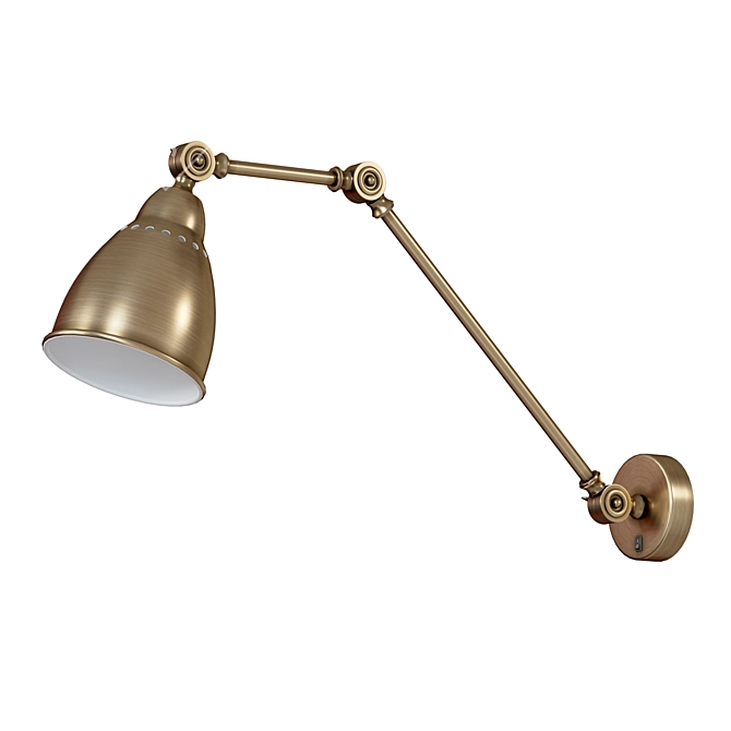 Industrial Wall Lamp with Switch 3D model image 5