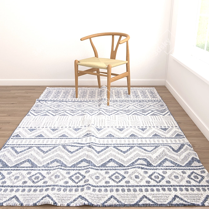 Versatile Set of 6 Rugs with Multiple Rendering Options 3D model image 2