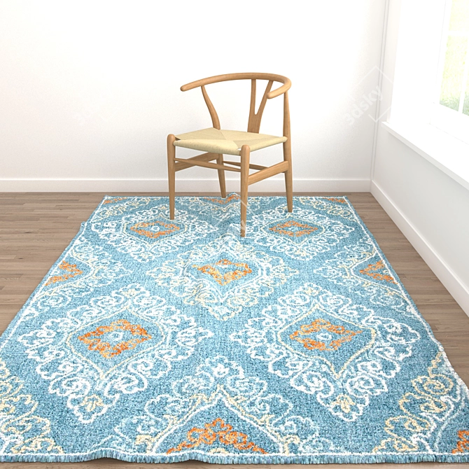 Title: Versatile Rug Set with Multiple Textures 3D model image 5