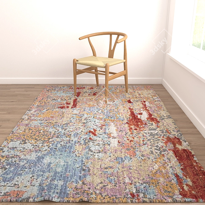 Versatile Rug Set: VRayFur & Displacement Options 3D model image 5