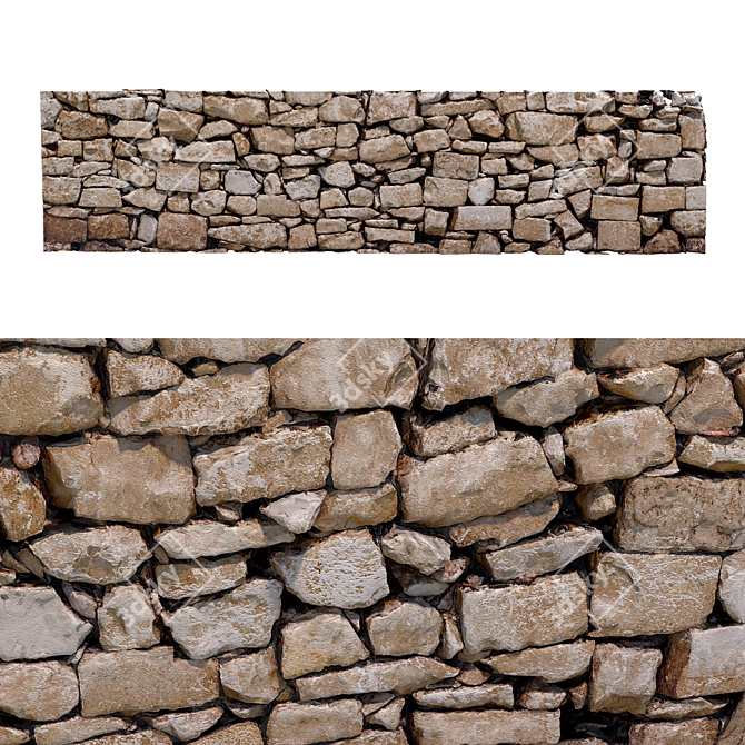 Ancient Egyptian Wall Replica 3D model image 1