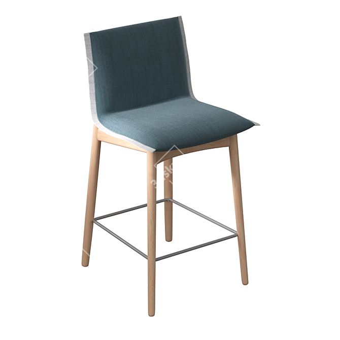 Sleek Upholstered Embrace Chair 3D model image 2