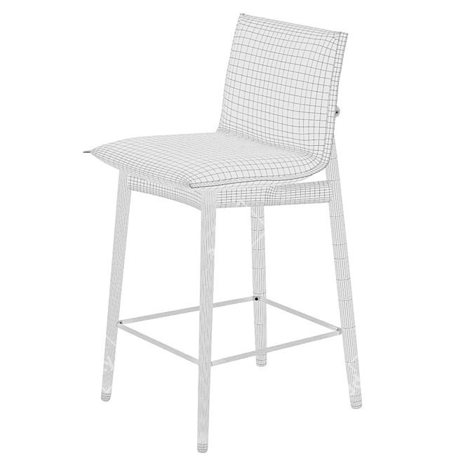 Sleek Upholstered Embrace Chair 3D model image 3