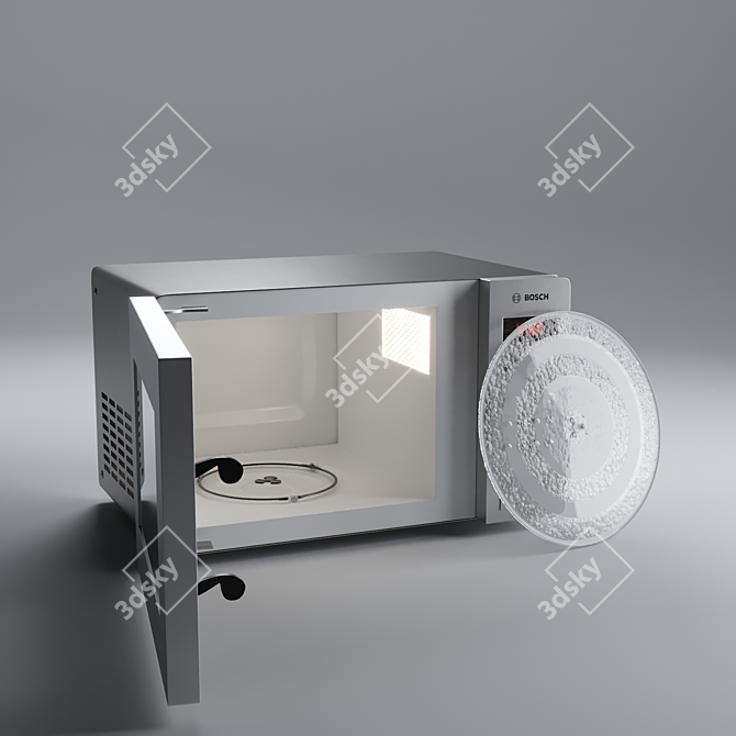 BOSCH HMT 75G451: Compact Microwave Oven 3D model image 4