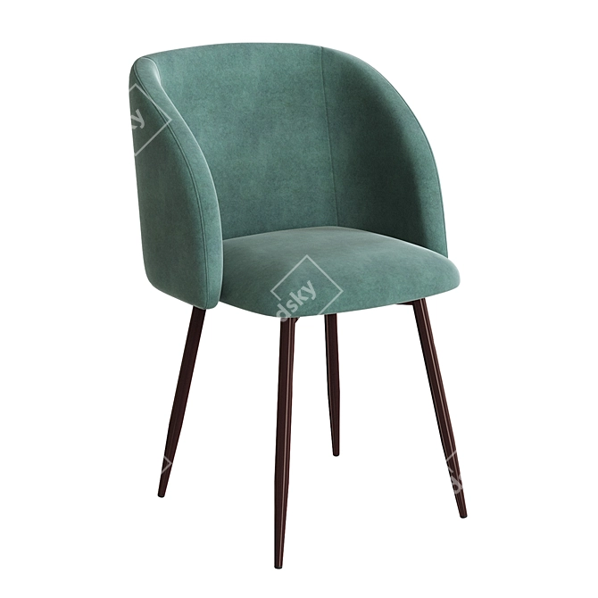 Grace Metal Chair: Stylish and Comfortable 3D model image 2