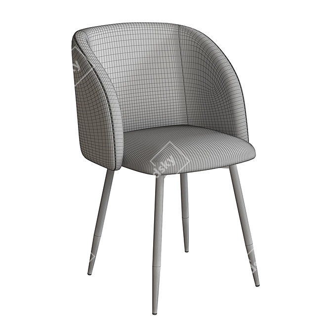 Grace Metal Chair: Stylish and Comfortable 3D model image 5