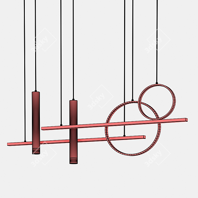 Scandinavian Style Hanging LED Lamps 3D model image 3