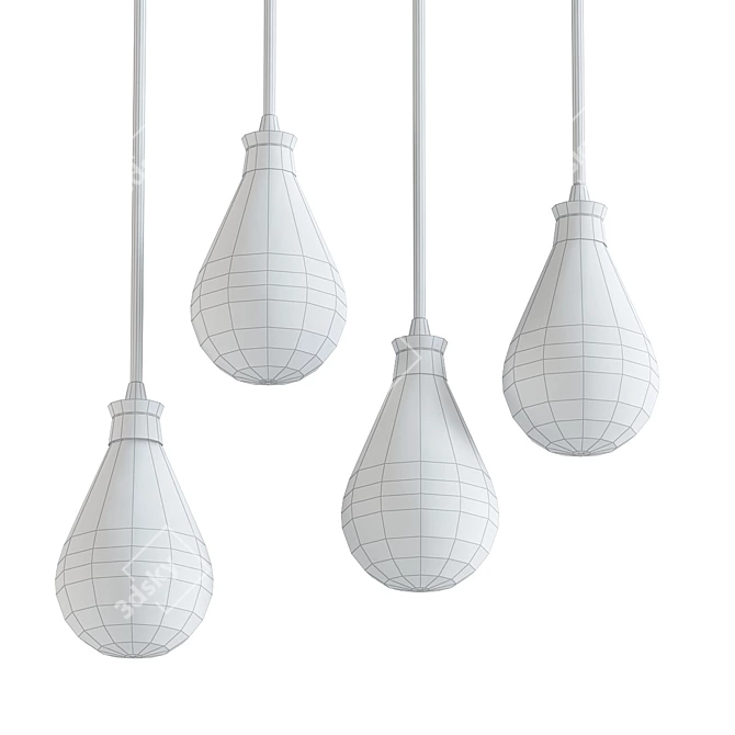 Elegant Cintola Pendant Light 3D model image 2