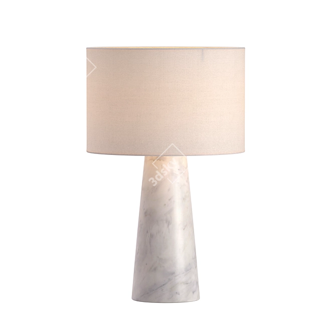 Modern Marble Table Lamp 3D model image 1