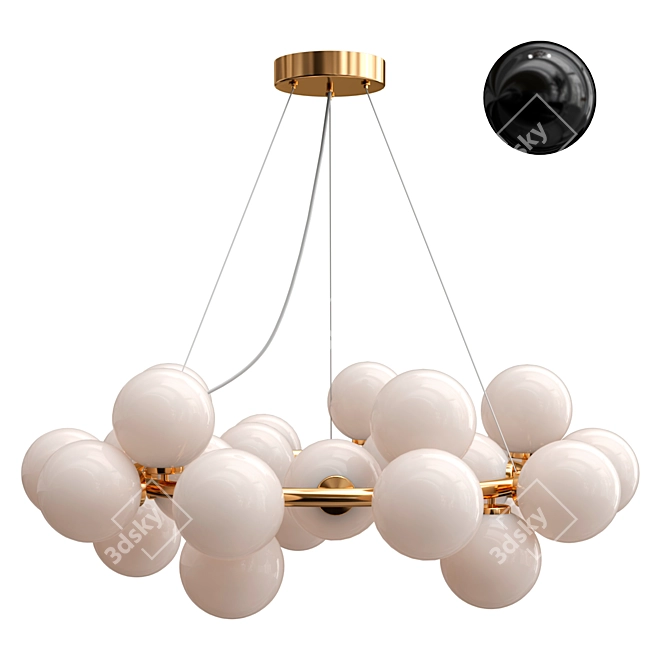 Enchanting Bean Chandelier 3D model image 1