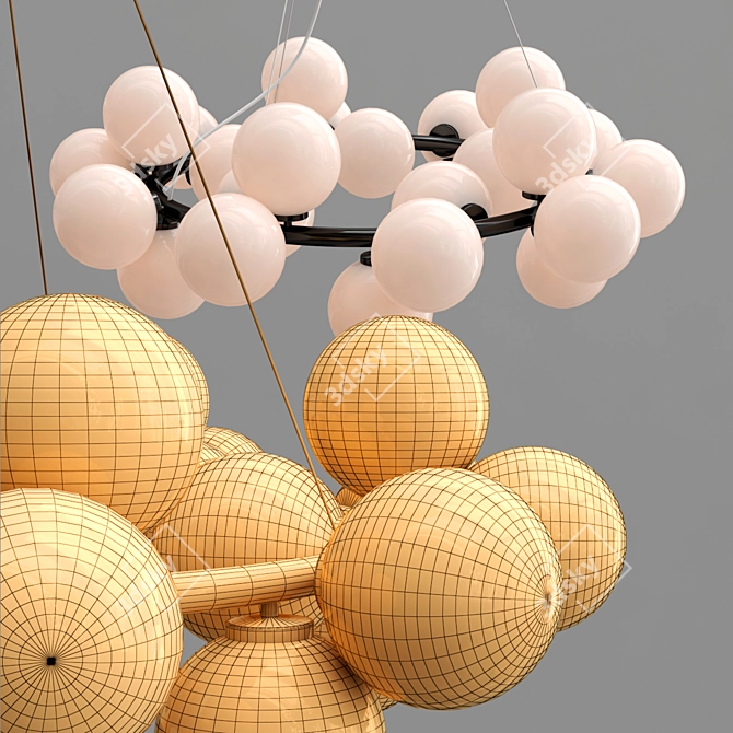 Enchanting Bean Chandelier 3D model image 3