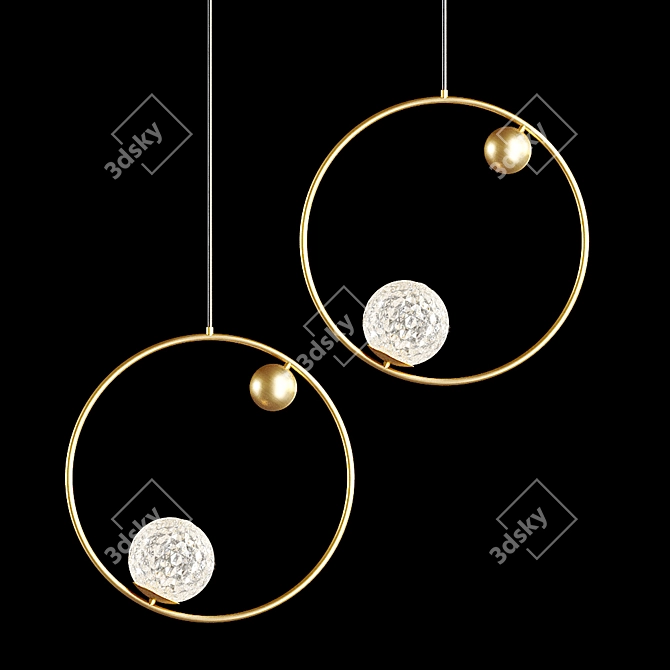 Lux Hoop Ring Pendant Lamp 3D model image 1