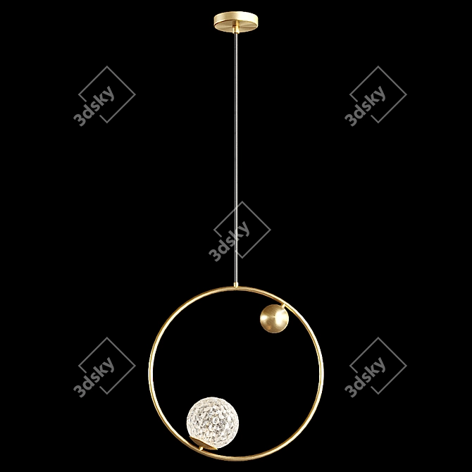 Lux Hoop Ring Pendant Lamp 3D model image 2