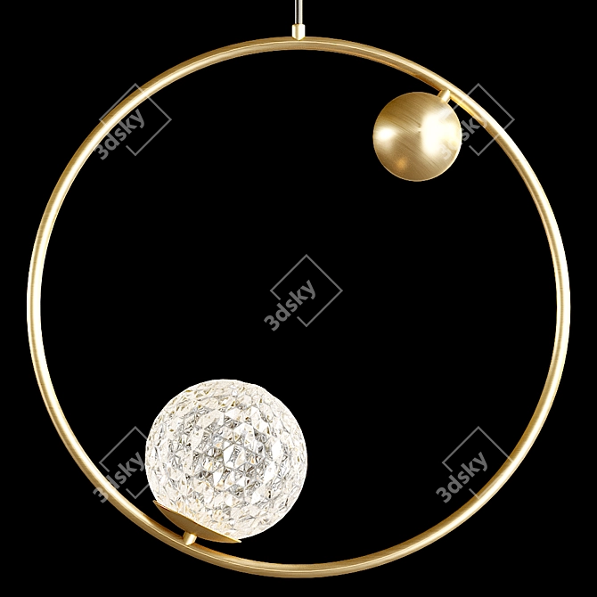 Lux Hoop Ring Pendant Lamp 3D model image 3