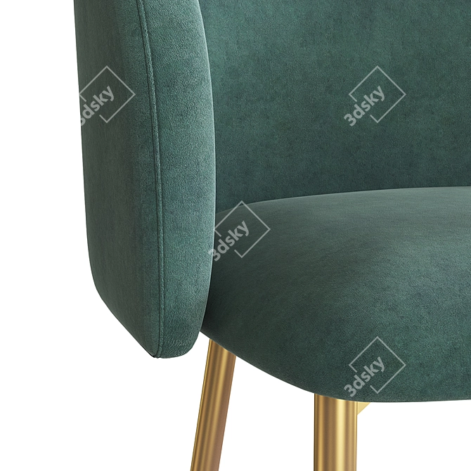 Milli Metal Light OM: Stylish and Comfortable Chair with Metal Legs 3D model image 3