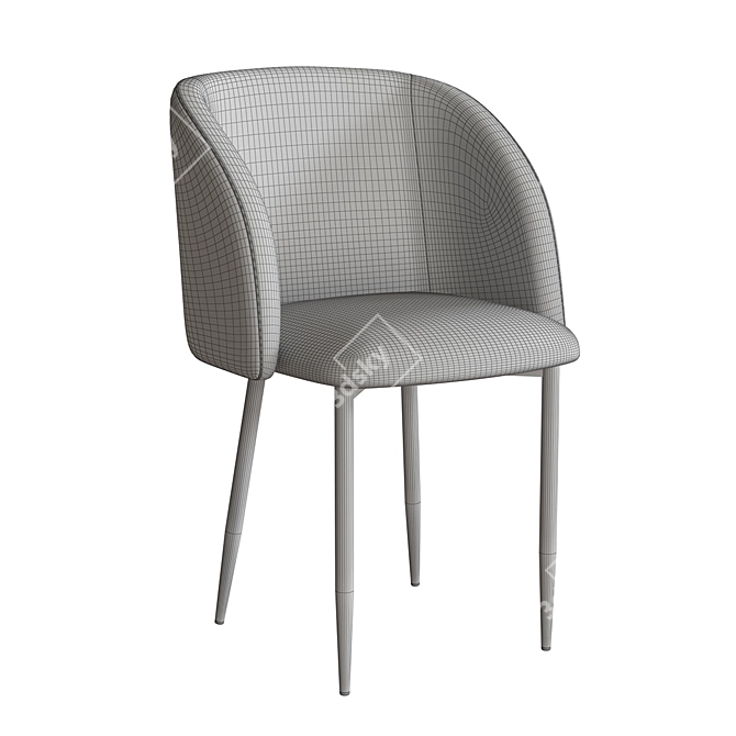 Milli Metal Light OM: Stylish and Comfortable Chair with Metal Legs 3D model image 5
