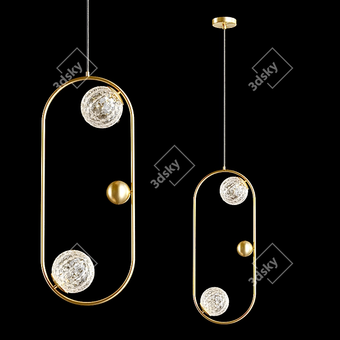 Luxury Hoop Pendant Lamp 3D model image 1