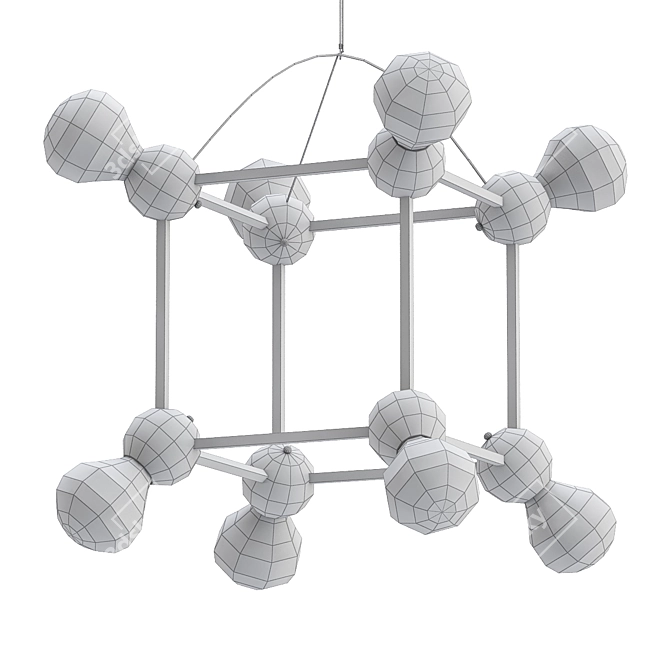 LINA 08-Light Cube Chandelier 3D model image 2