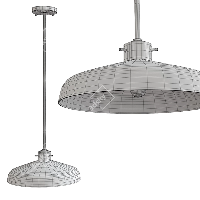 Artistic Nemo Style Pendant Light 3D model image 2