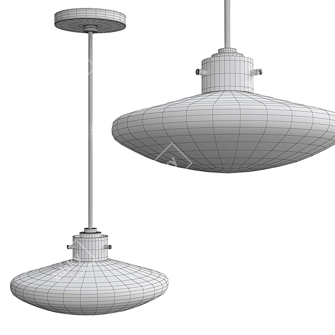 Nemo-Style C Pendant Light: Contemporary Elegance for Any Space 3D model image 2