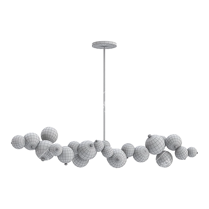 Elegant Bubble Chandelier 3D model image 2