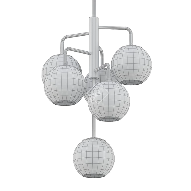 Elegant Banyan Chandelier: A Striking Illumination 3D model image 2