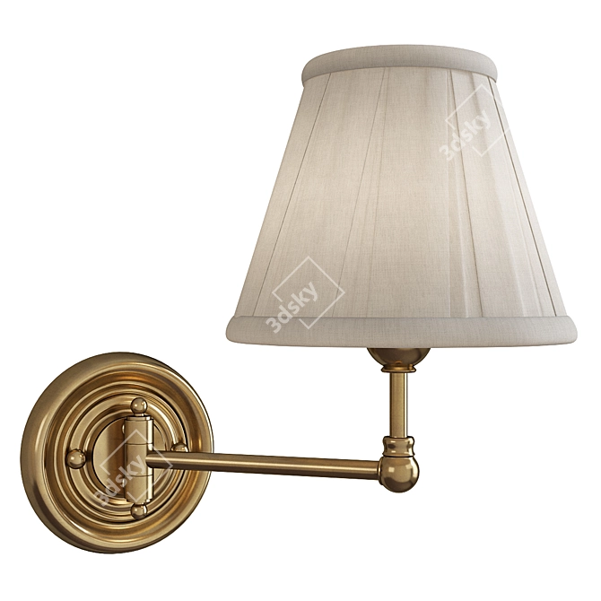 Timeless Elegance: Mark D. Sikes Single Wall Sconce 3D model image 1