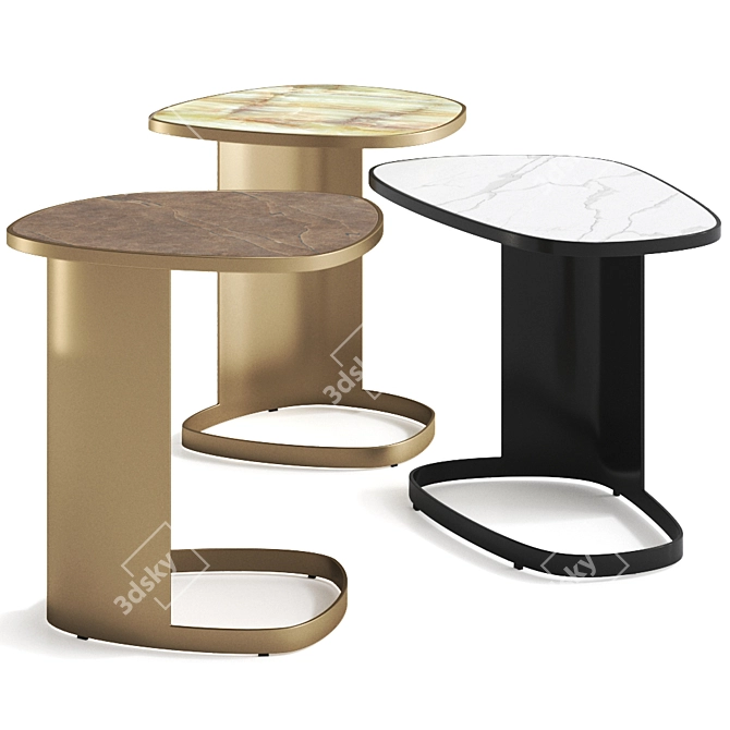 Sleek KOISHI Side Table 3D model image 1