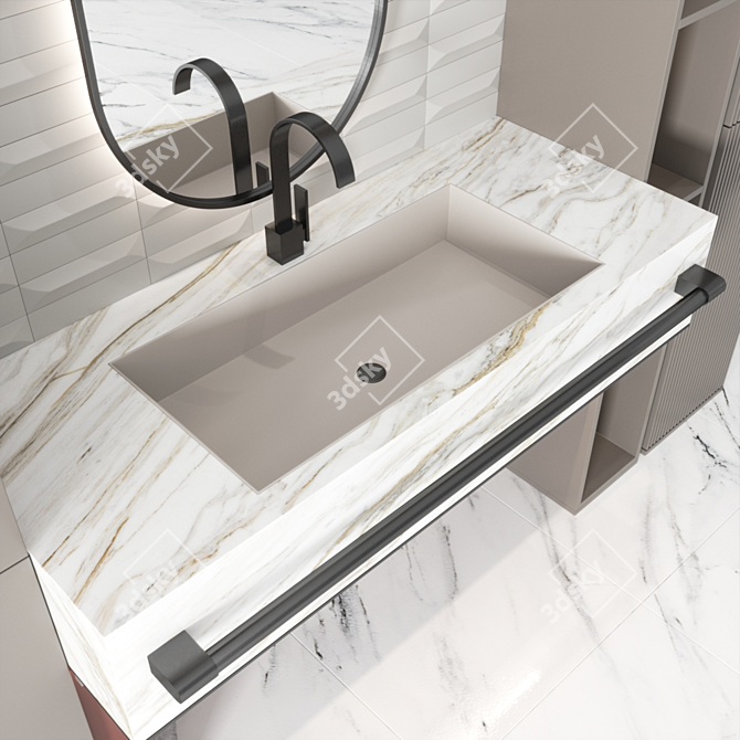 Modern Bath Set - RPM 10 3D model image 3