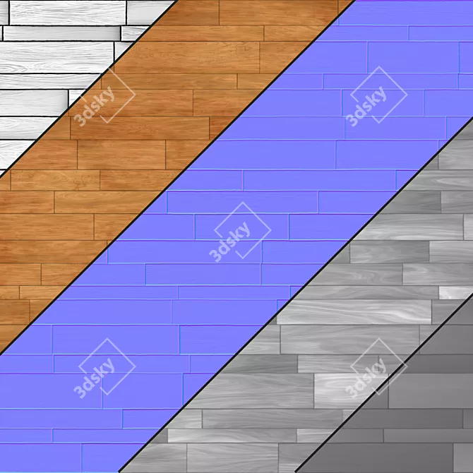 Seamless Tile Wood Collection 3D model image 7