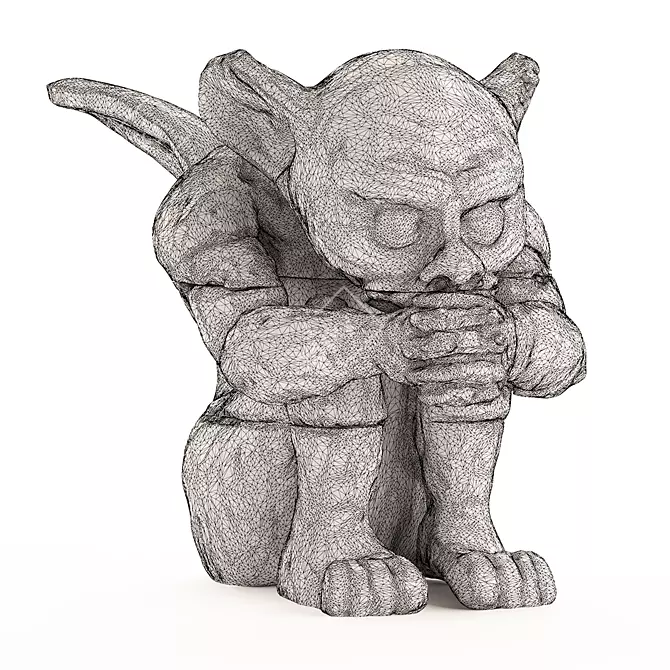 Sinister Soul Statue: Realistic, Plug-and-Play Design 3D model image 5